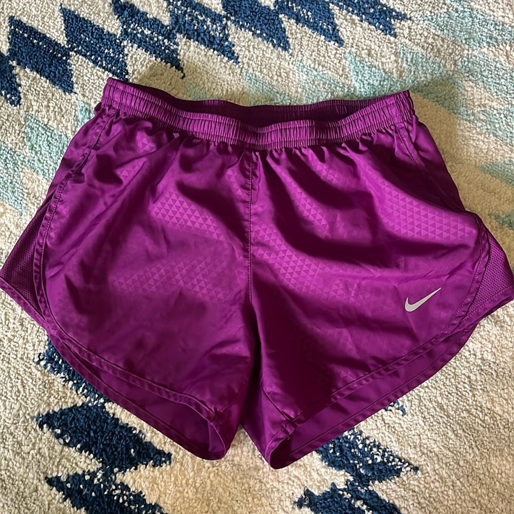 Nike Modern Tempi Brief-Lined Patterned Running Shorts - Purple - Size XS